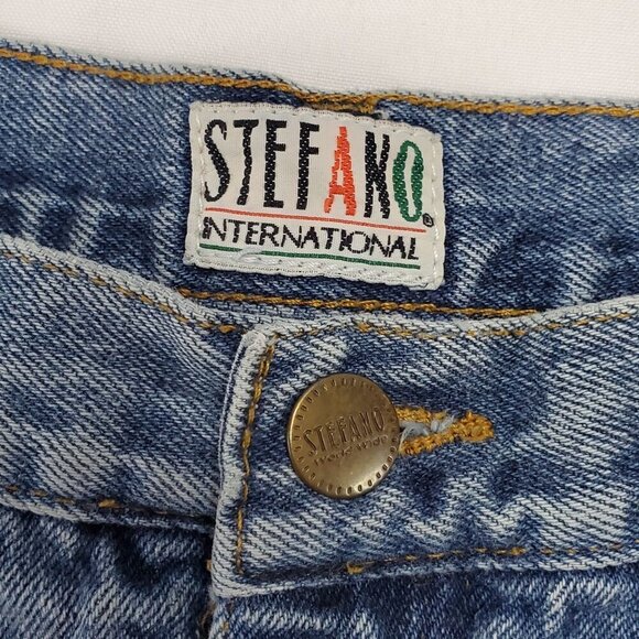 VTG Stefano Womens Size 20 Denim Fringe Shorts Repurposed Upcycled Daisy Dukes - Picture 3 of 8